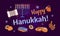 Hanukkah Jewish holiday background with Menorah cartoon vector illustration.