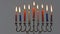 Hanukkah jewish holiday with menorah candelabra