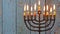 Hanukkah jewish holiday with menorah candelabra