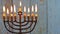 Hanukkah jewish holiday with menorah candelabra