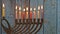 Hanukkah jewish holiday with menorah candelabra