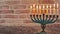 Hanukkah jewish holiday with menorah traditional Candelabra