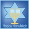 Hanukkah light and star card