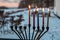 Hanukkah menorah chanukkiah with candles