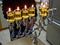 Hanukkah menorah chanukkiah with oil candles