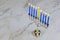 Hanukkah menorah holiday symbol brightly glowing candles