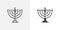 Hanukkah menorah icon