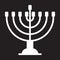 Hanukkah menorah icon, vector illustration.