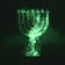 Hanukkah menorah symbol. Menorah symbol of Judaism. Green symbol