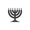 Hanukkah menorah vector icon