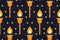 Hanukkah, Pattern of Hanukkah celebrate and festival, Pattern flat and template design