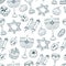 Hanukkah seamless pattern vector