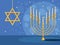 hanukkah star and chandelier