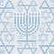 Hanukkah star line shape seamless pattern