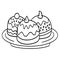 Hanukkah Sufganiyah Isolated Coloring Page