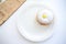 Hanukkah symbol jewish food holiday image of donut with egg jelly and sugar powder