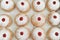 Hanukkah symbol jewish food holiday image of donut with jelly and sugar powder