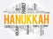 Hanukkah word cloud collage, holiday concept