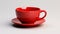 Hanya Cup: Red Cup And Saucer 3d Model Hd Free File