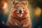 The happiest animal quokka is smiling and greeting at Rottnest Island in Perth, Western Australia