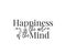 Happiness is the art of the mind, vector. Motivational, inspirational, life quotes. Wording design, lettering. Wall art