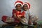 Happiness for Christmas Symbol with African Black Children