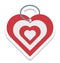 Happiness, heart key chain Vector Icon editable