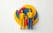 Happiness Icon: Isolated 3D Family Emblem Illustration