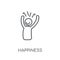 Happiness linear icon. Modern outline Happiness logo concept on