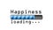 Happiness loading bar with blue and black colors