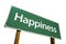 Happiness road sign