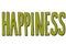 Happiness word text