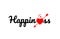 happiness word text typography design logo icon