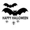 Happpy halloween illustration vampire bat fly and spider illustration isolated background