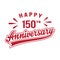 Happy 150th Anniversary. 150 years anniversary design template.