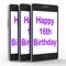 Happy 16th Birthday On Phone Means Sixteenth