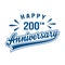 Happy 200th Anniversary. 200 years anniversary design template.