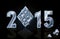 Happy 2015 New year diamonds poker