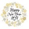 Happy 2017 New Year greeting card