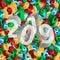 Happy 2019 New Year 3D wallpaper, vector