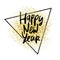 Happy 2020 New Year card with hand lettering