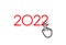 Happy 2022 new year mouse click on button for greetings and invitations, 2022 calendar, web interface, christmas