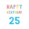 Happy 25th birthday anniversary card