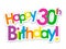 HAPPY 30th BIRTHDAY! colorful stickers