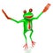 Happy 3D frog