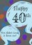 Happy 40th, you didn\\\'t hear it from me written in speech bubbles on invite with painterly background