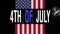 Happy 4th July America celebrations flag background. Independence day celebration, Memorial Day of USA. Fourth of July flag United