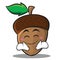 Happy acorn cartoon character style