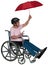 Happy Active Wheelchair Senior Isolated