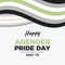 Happy Agender Pride Day poster vector illustration